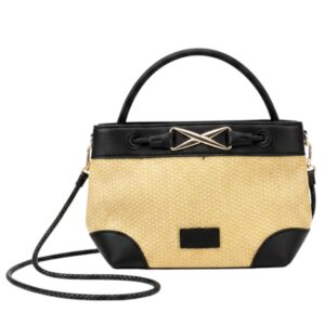 Τσάντα χειρός WJS18263 – Ασπρο/Μαύρο BAG TO BAG - sukki.gr