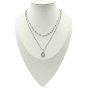 Κρεμαστό λαιμού HS-4607-18 – Ασημί BAG TO BAG - sukki.gr