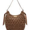Ψάθινη τσάντα ώμου XY-2638 – Καφέ BAG TO BAG - sukki.gr