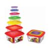 Sidirela Δοχείο Φαγητού Πλαστικό Πολύχρωμο 7τμχ - Plastic Food Container 7pcs - sukki.gr