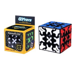 QYTOYS παιχνίδι κύβος με μαύρη βάση 3x3 - Gear cube game - sukki.gr