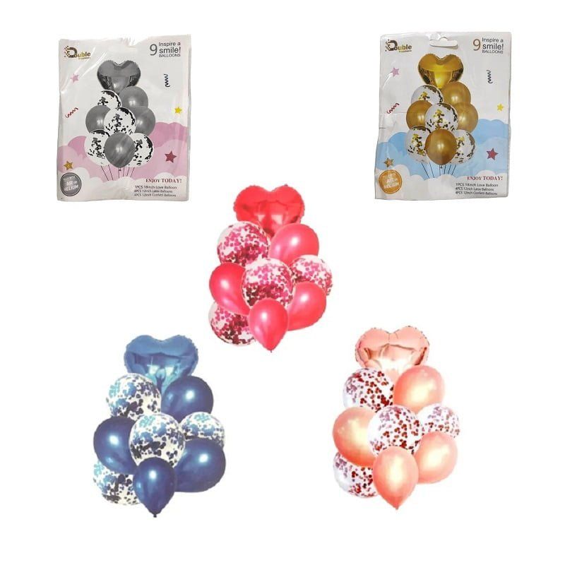 Double happiness μπαλόνια 9τμχ - Inspire a smile balloons 9pcs - sukki.gr