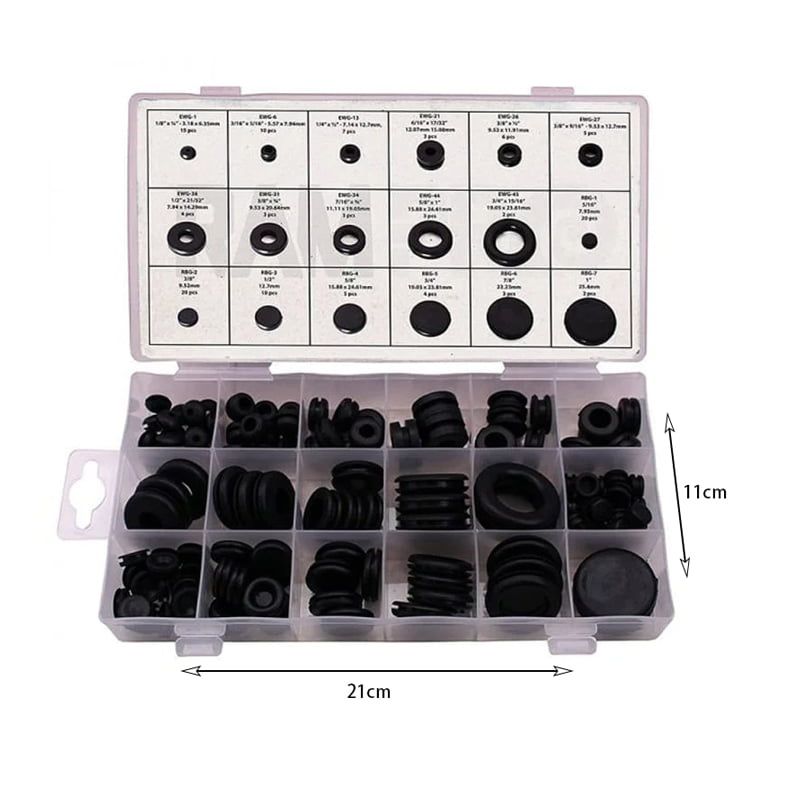 0 -RING ροδέλες & τάπες σετ 125 τεμαχίων - Grommet assortment - Image 3