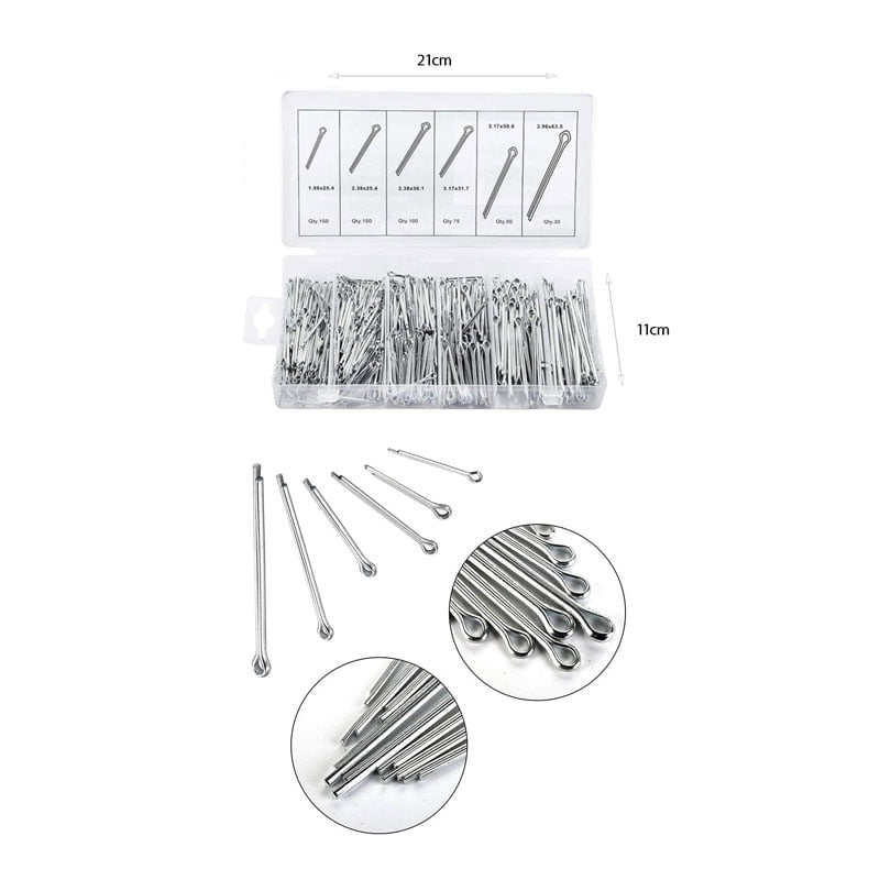Κοπίλιες ασφάλειες σετ 555τμχ - Cotter pin assortment - Image 6