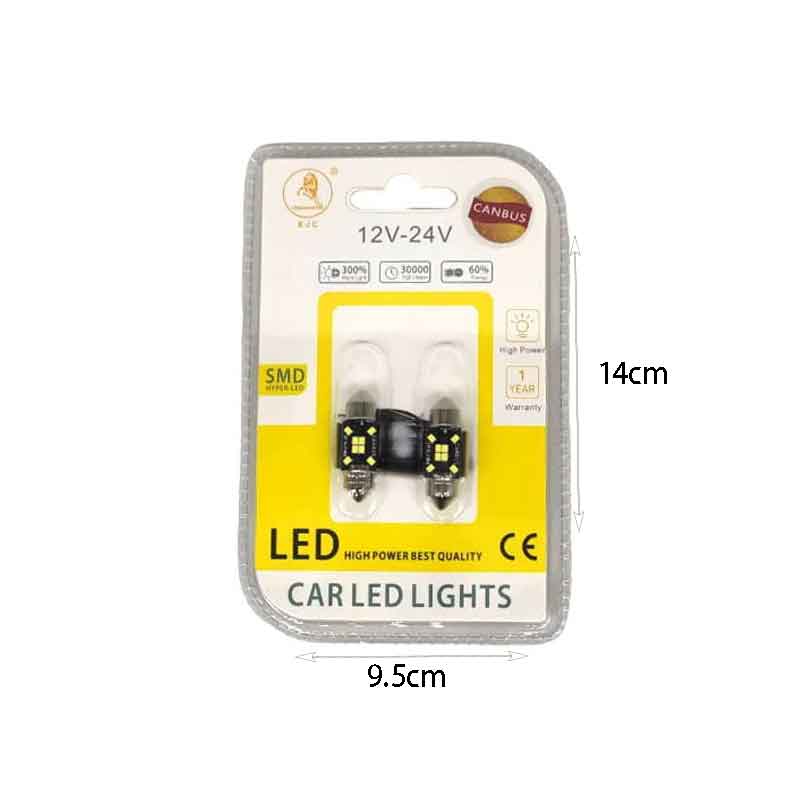 EJC Λάμπες Αυτοκινήτου Canbus LED 31mm 2τμχ ψυχρό φως - LED light - Image 3
