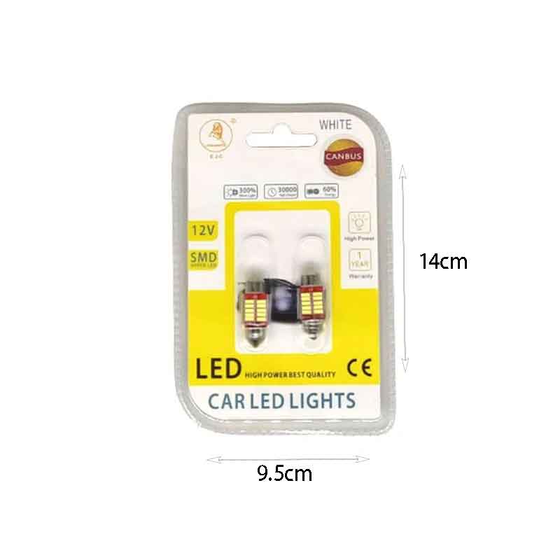 EJC Λάμπες Αυτοκινήτου Canbus 4014-31-10SMD LED 31mm 2τμχ ψυχρό φως - LED light - Image 3