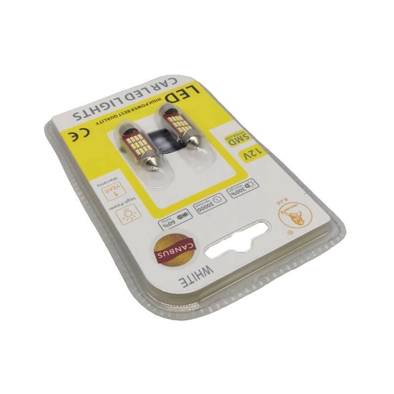EJC Λάμπες Αυτοκινήτου Canbus LED 12V 36mm 2τμχ ψυχρό φως 4014-36-12SMD- LED light - Image 2
