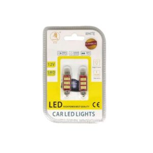 EJC Λάμπες Αυτοκινήτου Canbus 12LED 39mm 2τμχ ψυχρό φως - LED light - sukki.gr