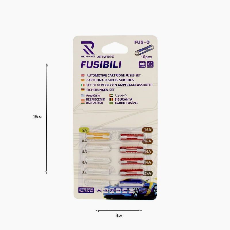 Rchang Ασφάλεια Αυτοκινήτου 10τμχ W10707 - Mini car fuse - Image 3