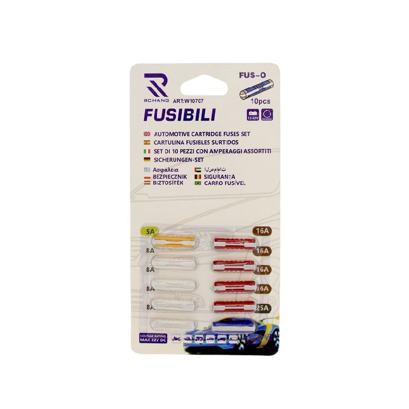 Rchang Ασφάλεια Αυτοκινήτου 10τμχ W10707 - Mini car fuse - sukki.gr
