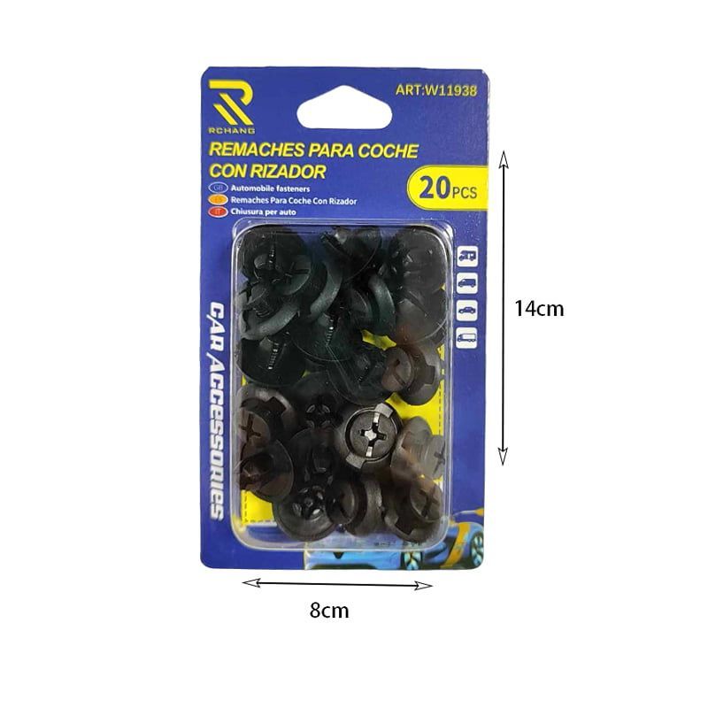 Rchang Συνδετήρες αυτοκινήτου 20τεμ W11938 0194 - Car fasteners remaches para coche con rizador - Image 2