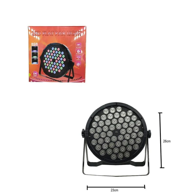 Φωτορυθμικό 54 LED - Flat par light stage - Image 3