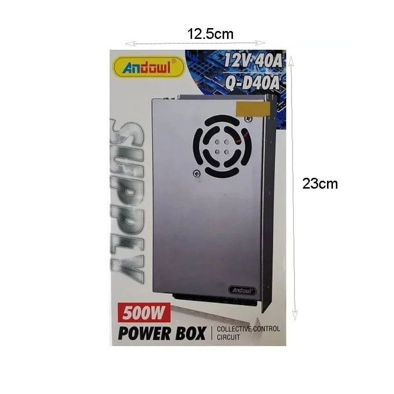 Andowl Τροφοδοτικό LED Ισχύος 500W με Τάση Εξόδου 12V DC 40A Q-D40A - Power Box - Image 3