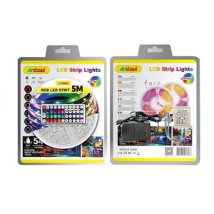 Αδιάβροχη Ταινία LED RGB 5m με Τροφοδοτικό και Τηλεχειριστήριο 12V Q-DT55 - LED strip lights - sukki.gr