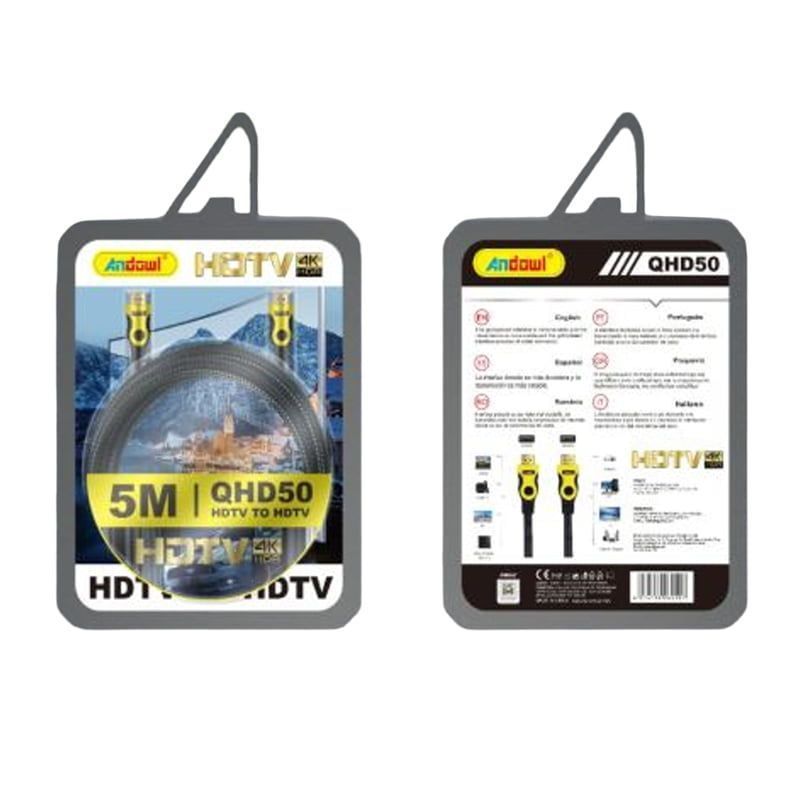 Andowl Καλώδιο HDTV 5m 4K 3D QHD50 - HDMI cable - Image 4