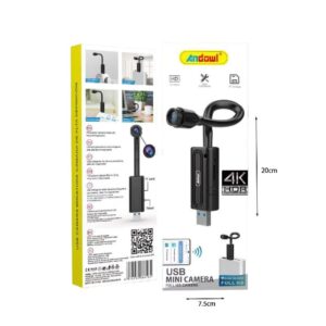 Alternative view of Andowl Mini USB Κάμερα Q-SX6 Full HD 4K με υποδοχή Micro Sd - USB Mini Camera