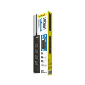 Andowl Πολύπριζο 4 Θέσεων + 2 USB Θύρες με Διακόπτη Q-PX400 - Socket - sukki.gr